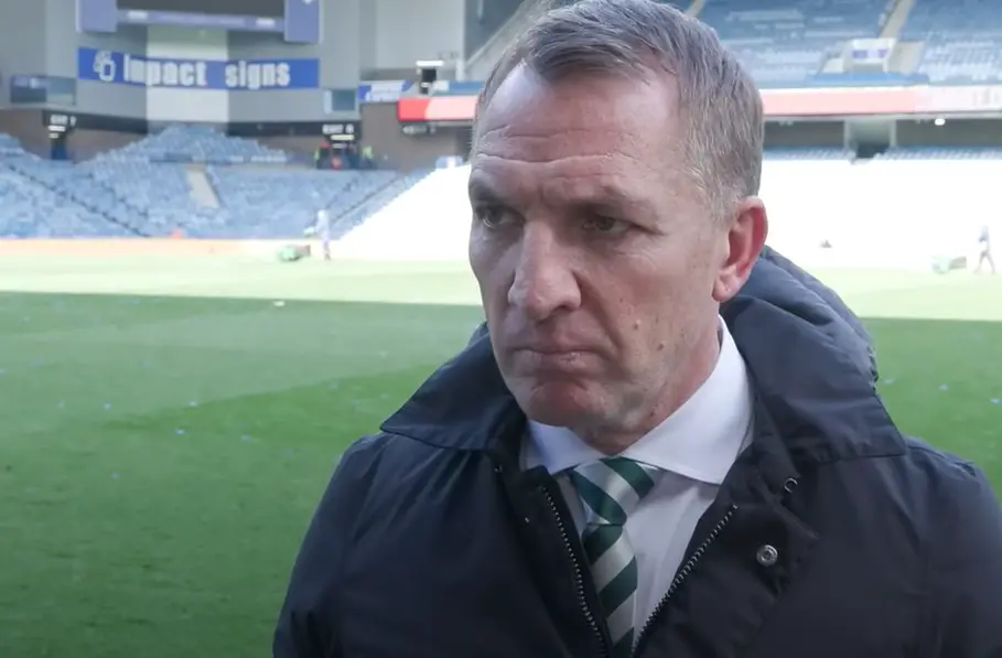 Celtic manager, Brendan Rodgers after the Rangers game