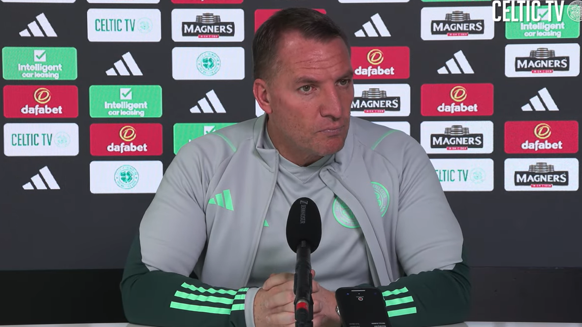 “There it is” – Celtic fans make their feelings known after Brendan Rodgers’ transfer window comments
